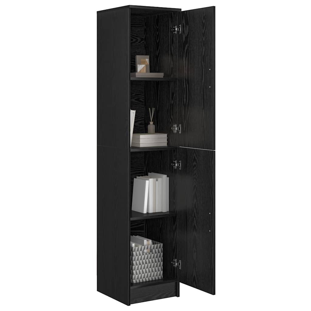 vidaXL Highboard Czarny Dąb 35 x 39 x 168 cm