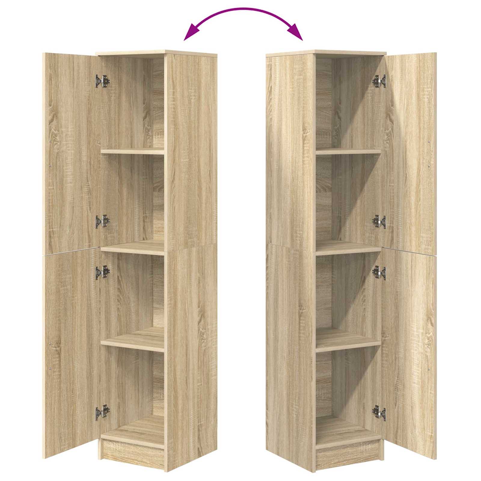 vidaXL Highboard Dąb Sonoma 35 x 39 x 168 cm