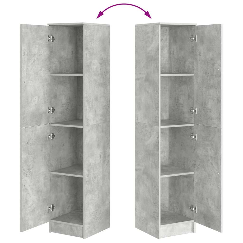 vidaXL Highboard Betonowy szary 35 x 39 x 168 cm