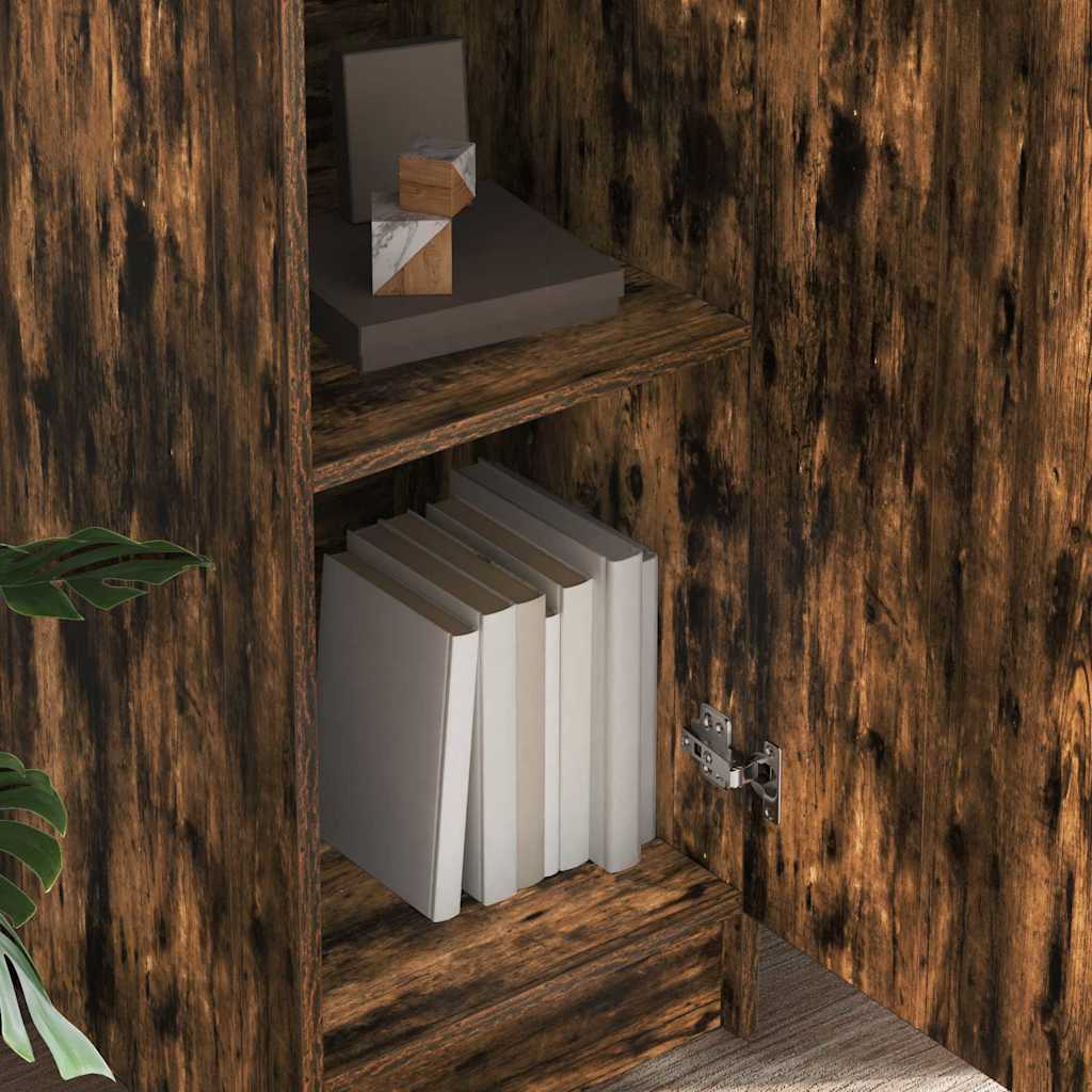 vidaXL Highboard Dąb wędzony 35 x 39 x 168 cm