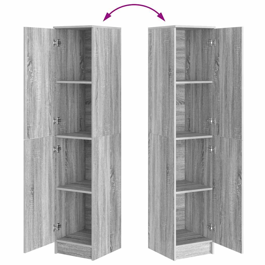 vidaXL Highboard Szary Sonoma 35 x 39 x 168 cm