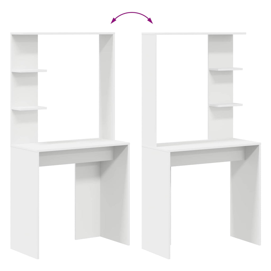 vidaXL Biurko Biały 78,5 x 37 x 154,5 cm Materiał drewnopochodny