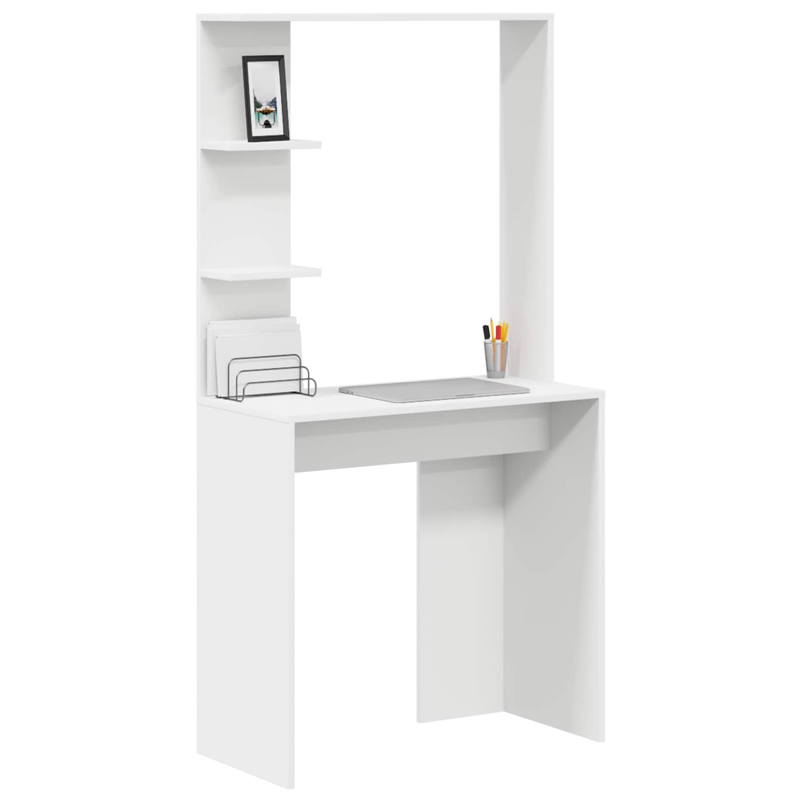 vidaXL Biurko Biały 78,5 x 37 x 154,5 cm Materiał drewnopochodny