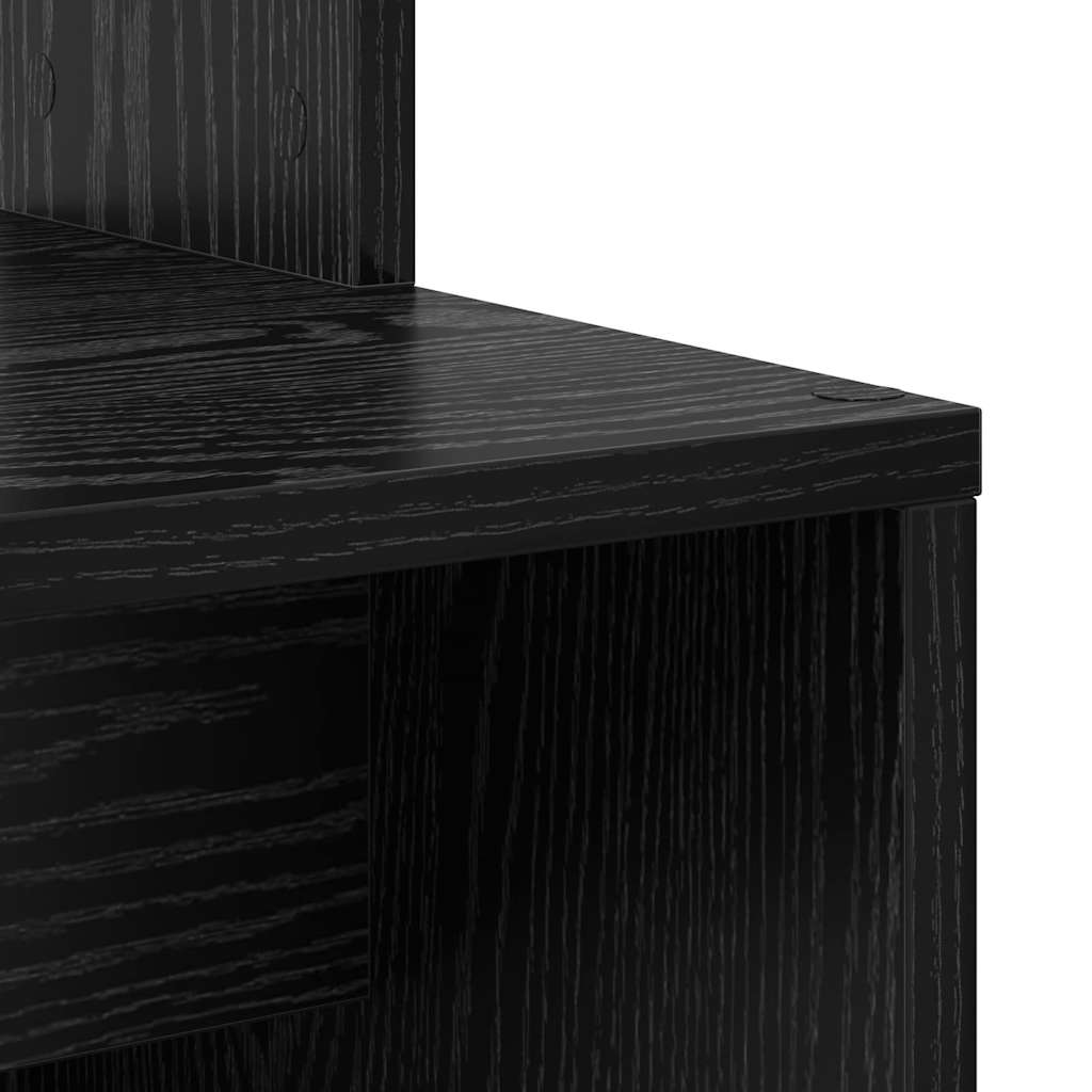 vidaXL Biurko Czarny Dąb 78,5 x 37 x 154,5 cm Materiał drewnopochodny