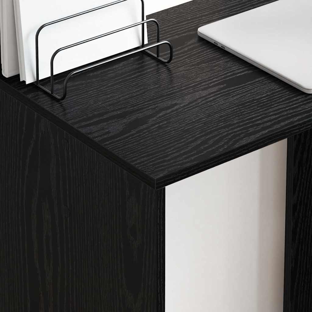 vidaXL Biurko Czarny Dąb 78,5 x 37 x 154,5 cm Materiał drewnopochodny