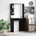 vidaXL Biurko Czarny Dąb 78,5 x 37 x 154,5 cm Materiał drewnopochodny