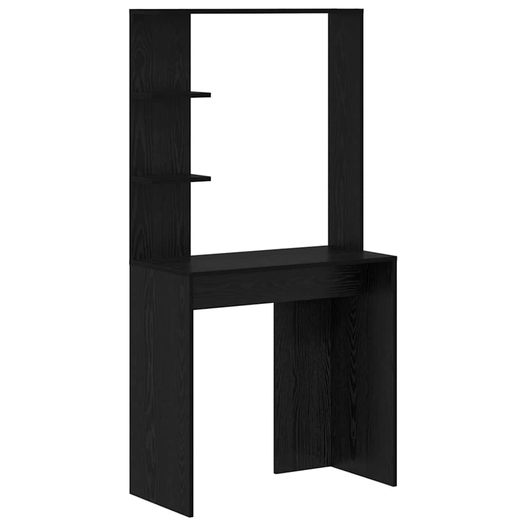 vidaXL Biurko Czarny Dąb 78,5 x 37 x 154,5 cm Materiał drewnopochodny