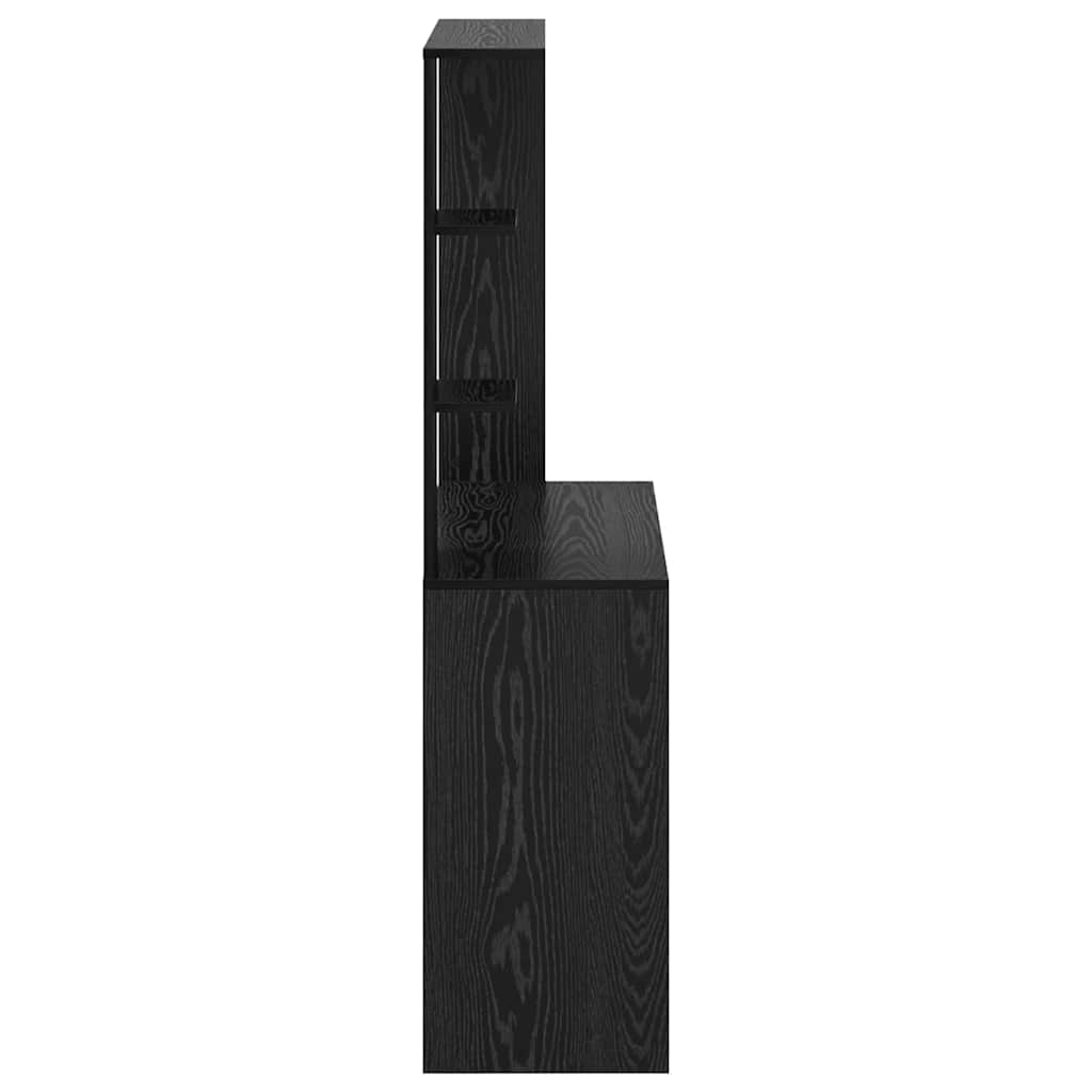 vidaXL Biurko Czarny Dąb 78,5 x 37 x 154,5 cm Materiał drewnopochodny