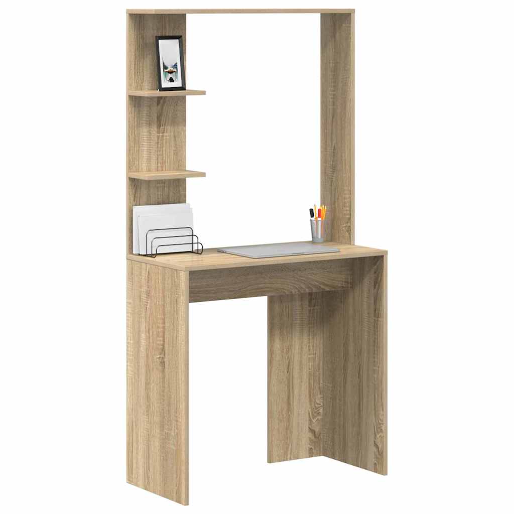vidaXL Biurko Dąb Sonoma 78,5 x 37 x 154,5 cm Materiał drewnopochodny