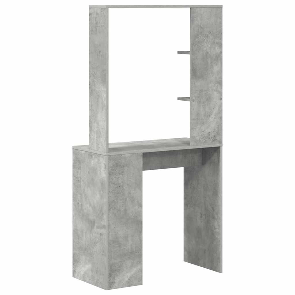 vidaXL Biurko z półką Betonowy szary 78,5 x 37 x 154,5 cm