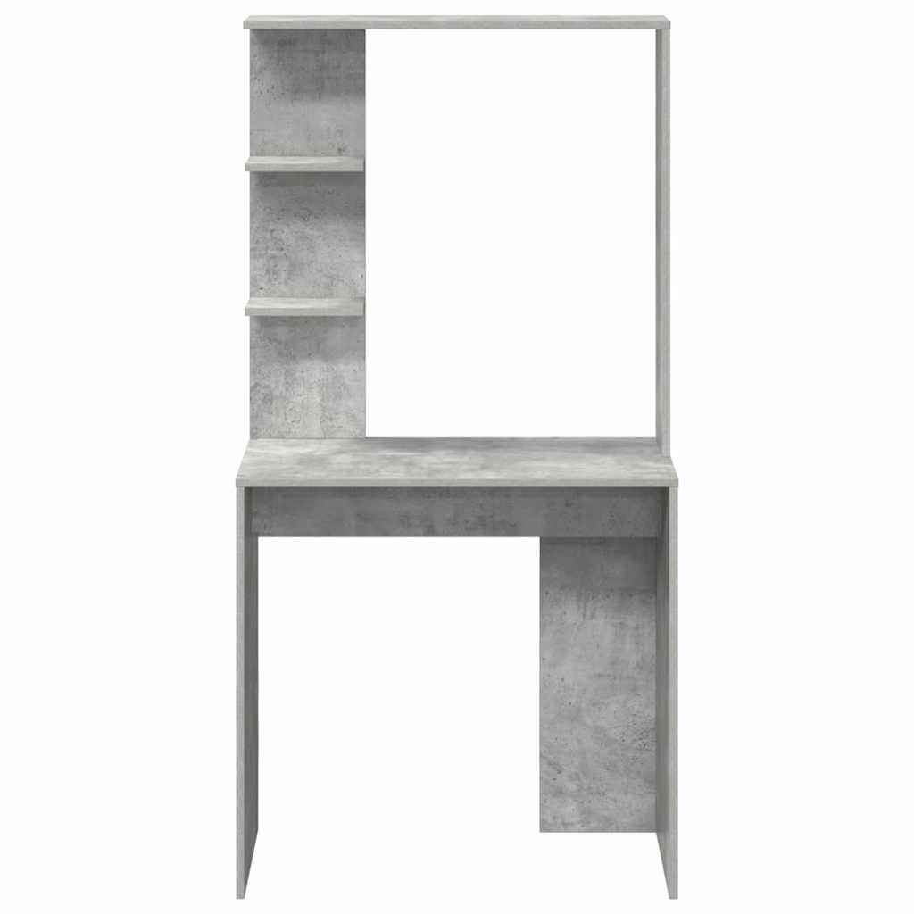 vidaXL Biurko z półką Betonowy szary 78,5 x 37 x 154,5 cm