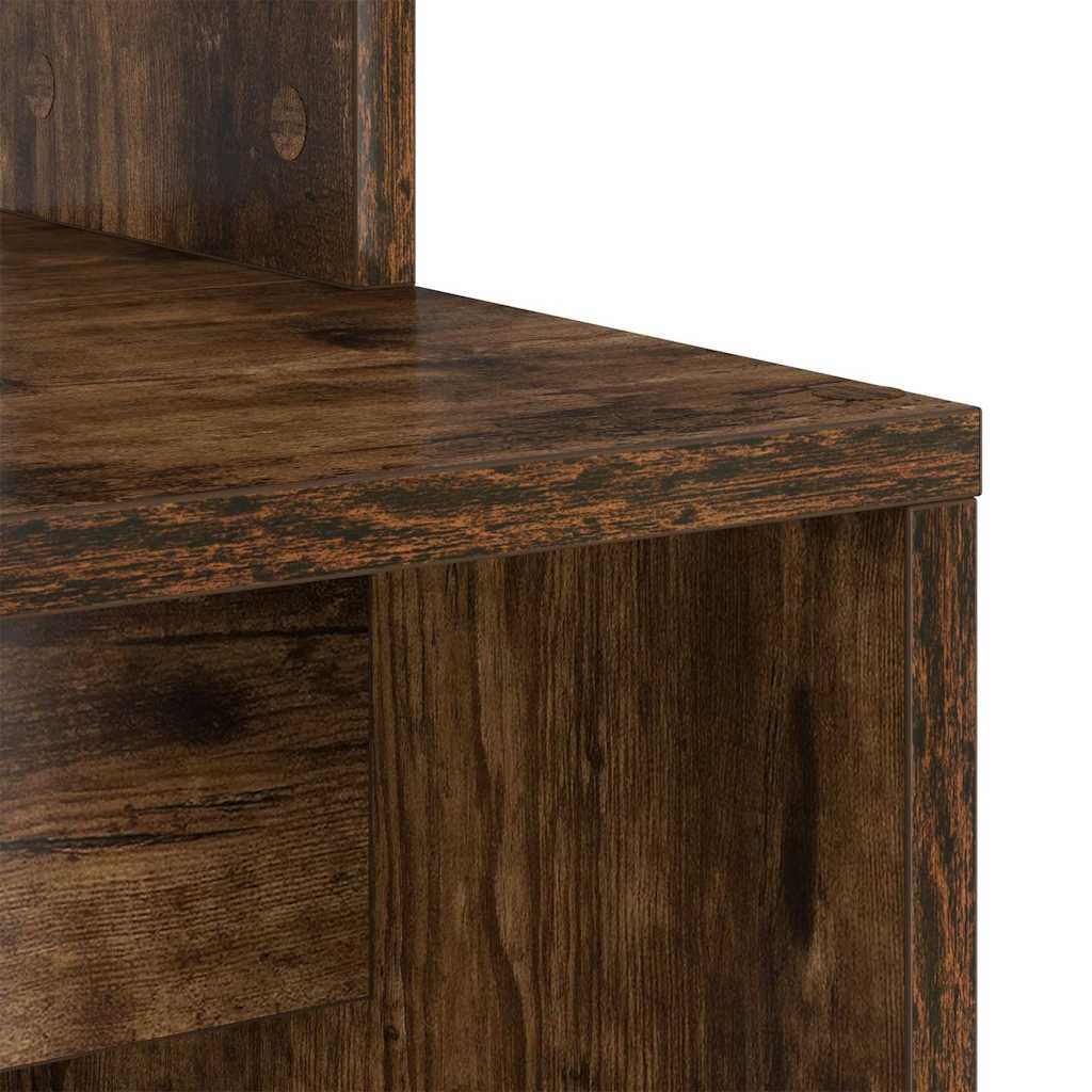 vidaXL Biurko Dąb wędzony 78,5 x 37 x 154,5 cm Materiał drewnopochodny