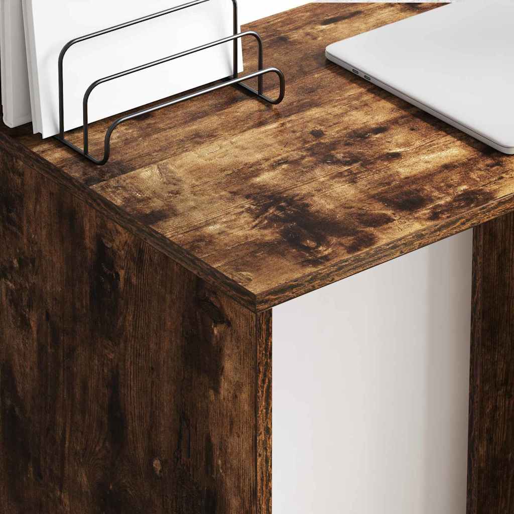 vidaXL Biurko Dąb wędzony 78,5 x 37 x 154,5 cm Materiał drewnopochodny