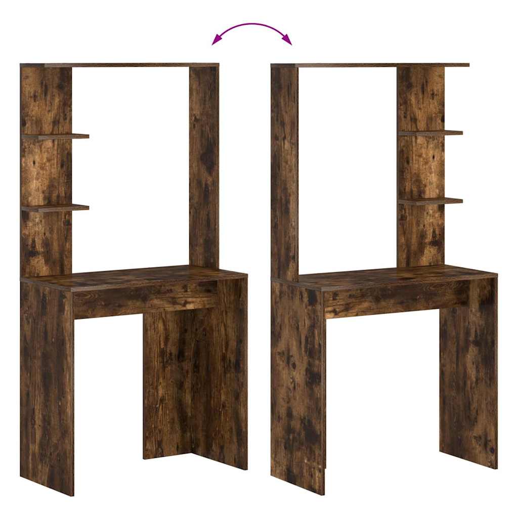vidaXL Biurko Dąb wędzony 78,5 x 37 x 154,5 cm Materiał drewnopochodny