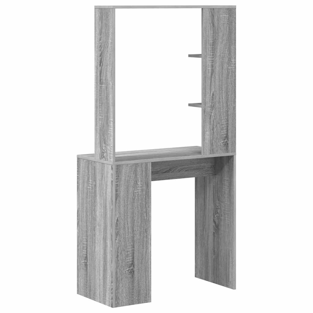 vidaXL Biurko z półką Szary Sonoma 78,5 x 37 x 154,5 cm