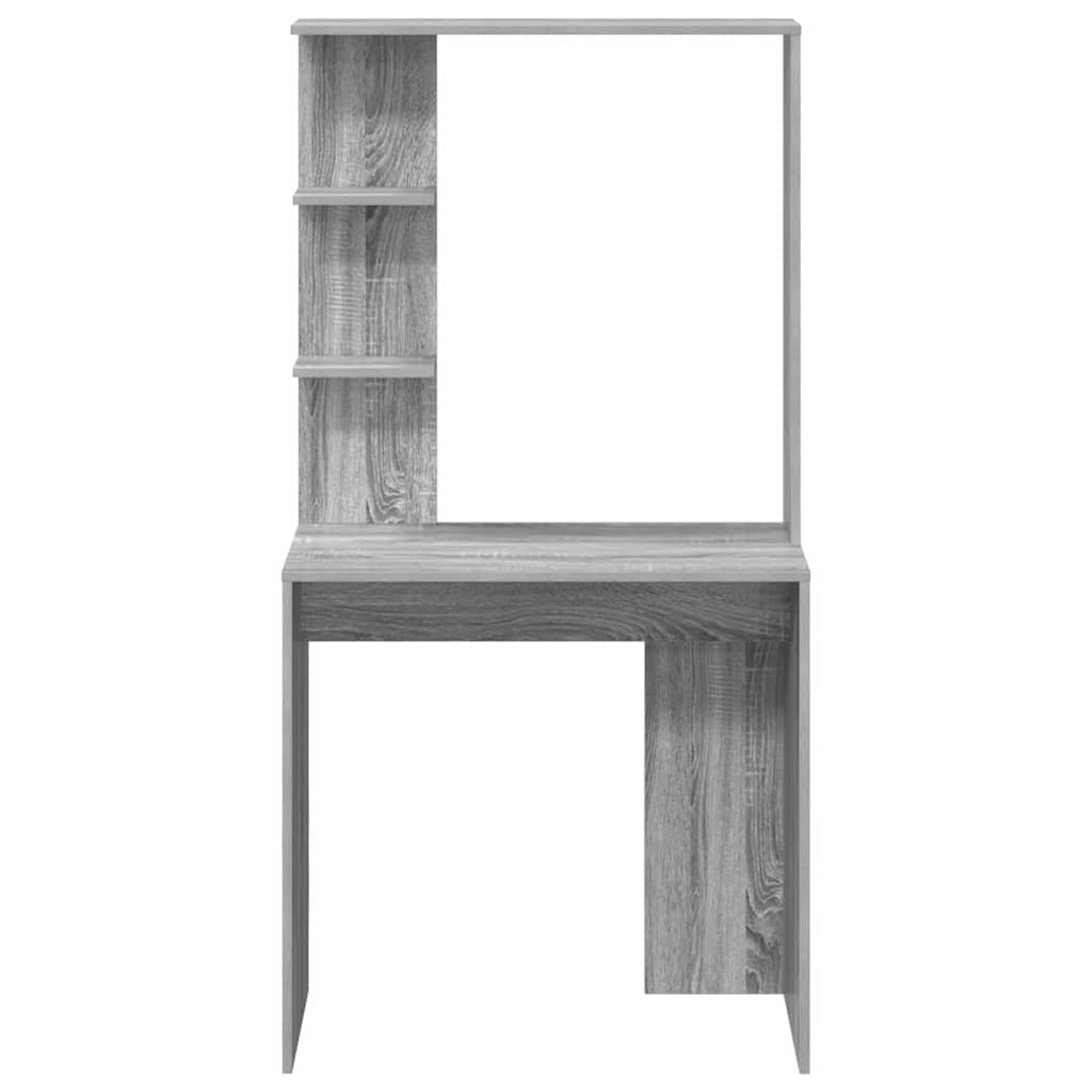 vidaXL Biurko z półką Szary Sonoma 78,5 x 37 x 154,5 cm