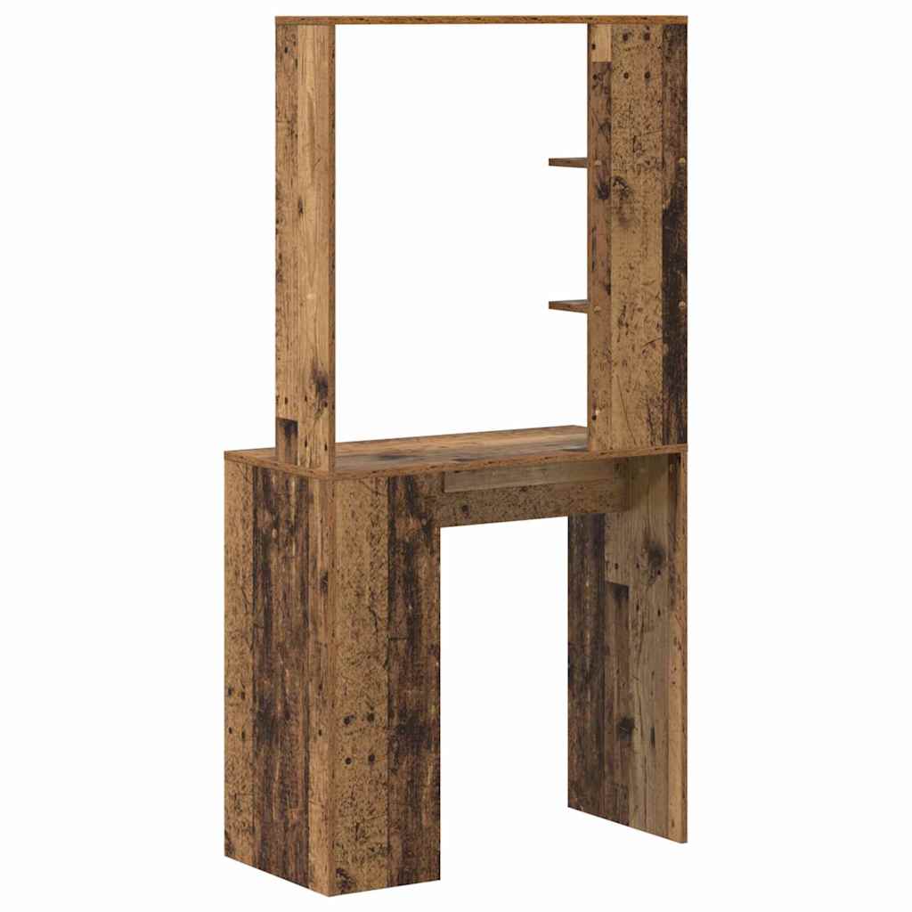 vidaXL Biurko z półką Stare drewno 78,5 x 37 x 154,5 cm