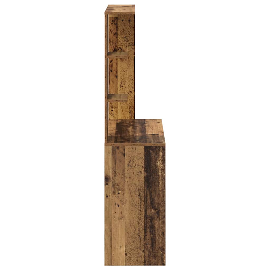 vidaXL Biurko z półką Stare drewno 78,5 x 37 x 154,5 cm