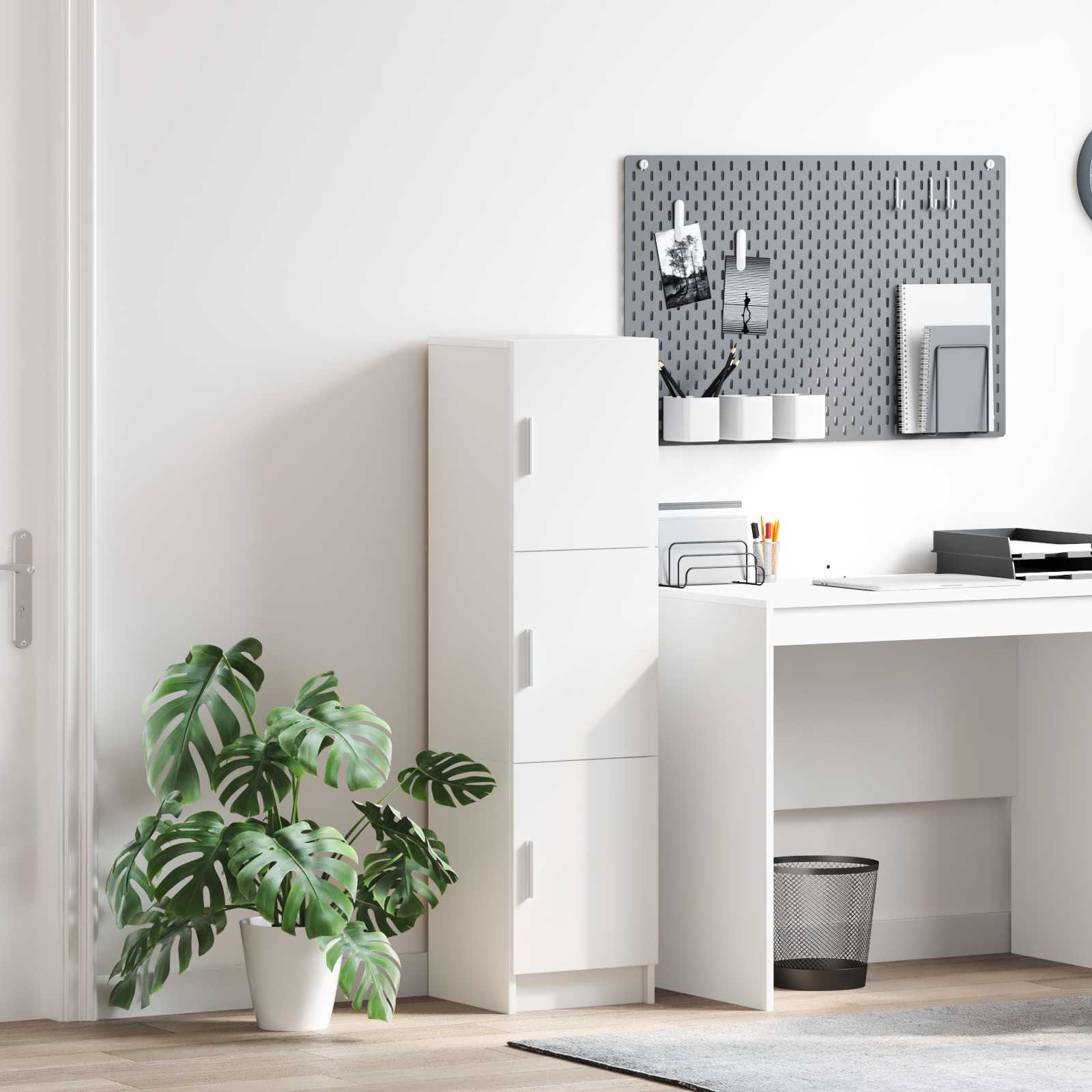 vidaXL Highboard Biały 31.5 x 32 x 122.5 cm