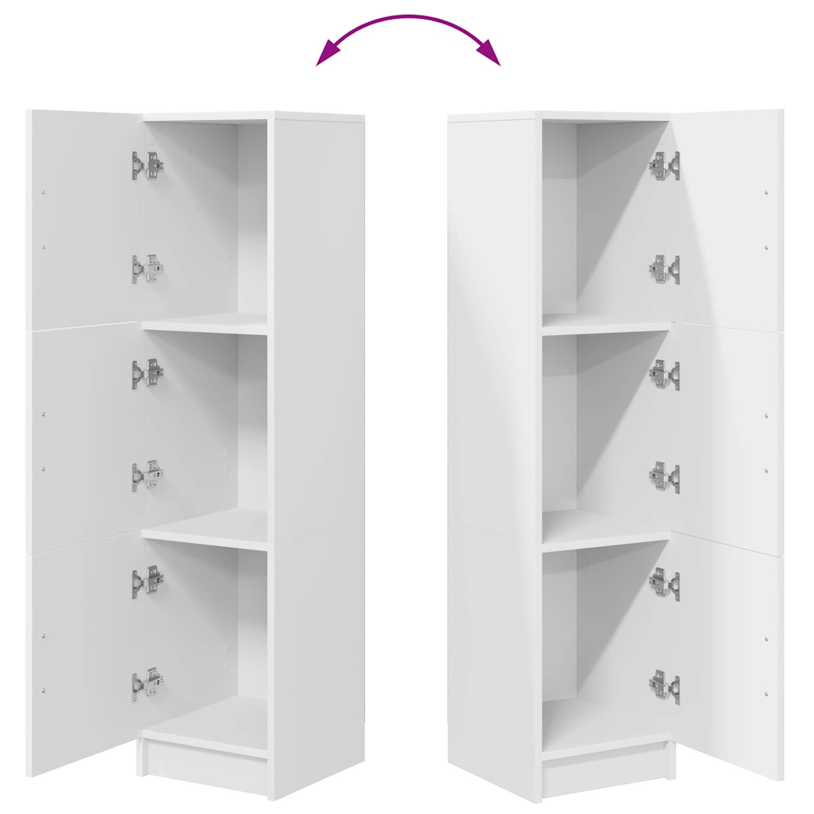 vidaXL Highboard Biały 31.5 x 32 x 122.5 cm