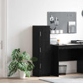 vidaXL Highboard Czarny Dąb 31.5 x 32 x 122.5 cm