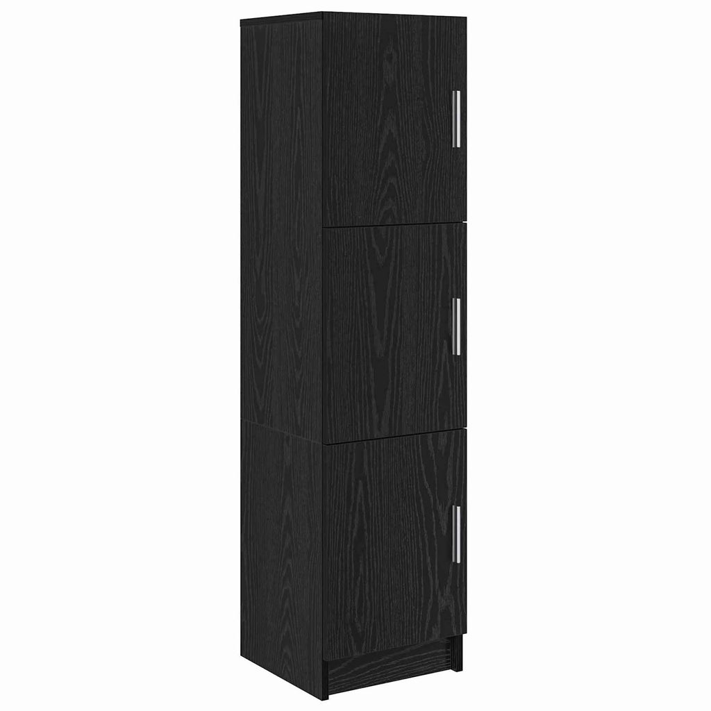 vidaXL Highboard Czarny Dąb 31.5 x 32 x 122.5 cm
