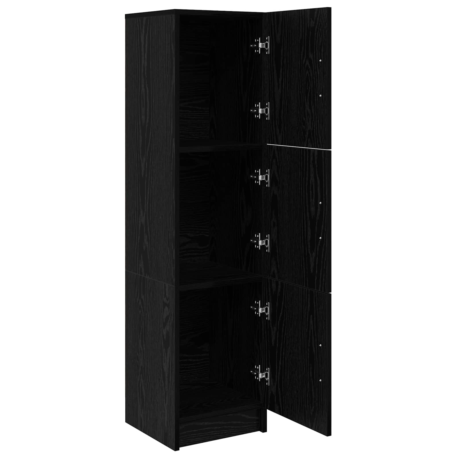 vidaXL Highboard Czarny Dąb 31.5 x 32 x 122.5 cm