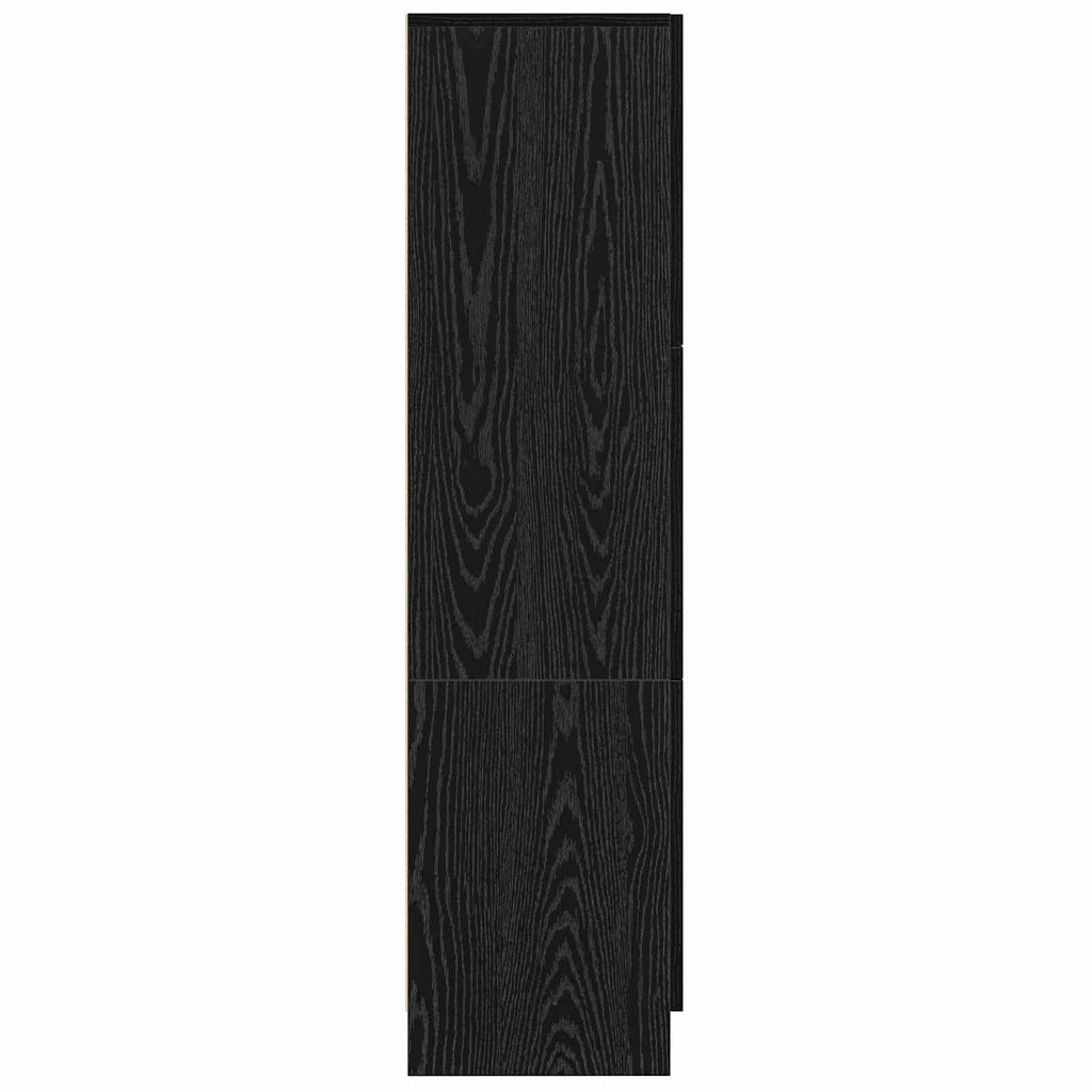 vidaXL Highboard Czarny Dąb 31.5 x 32 x 122.5 cm
