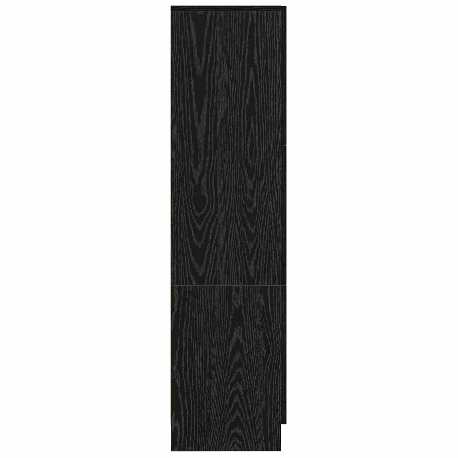 vidaXL Highboard Czarny Dąb 31.5 x 32 x 122.5 cm