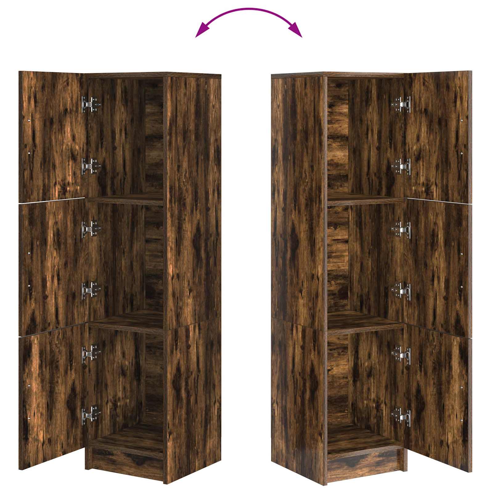 vidaXL Highboard Dąb wędzony 31.5 x 32 x 122.5 cm
