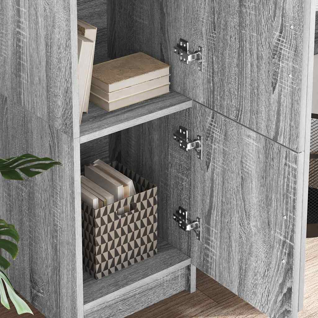 vidaXL Highboard Szary Sonoma 31.5 x 32 x 122.5 cm
