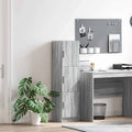 vidaXL Highboard Szary Sonoma 31.5 x 32 x 122.5 cm