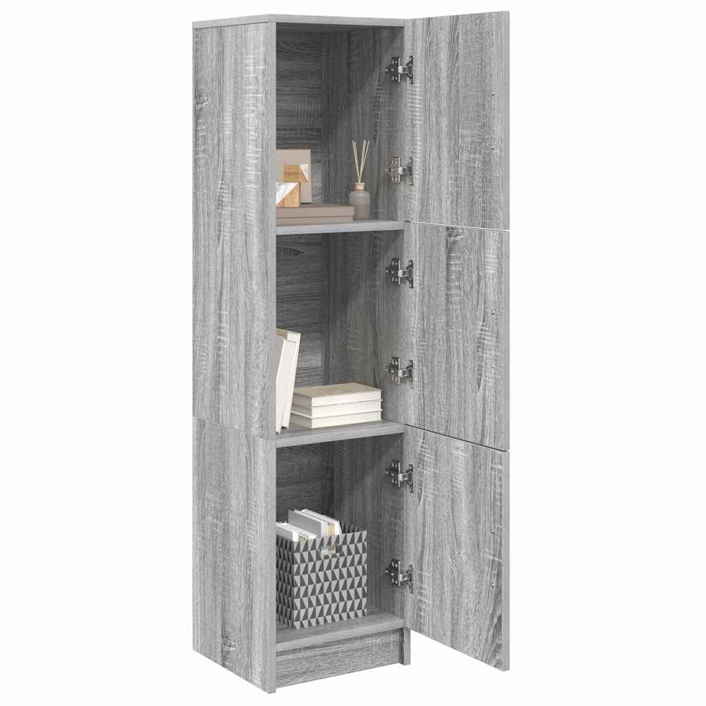 vidaXL Highboard Szary Sonoma 31.5 x 32 x 122.5 cm