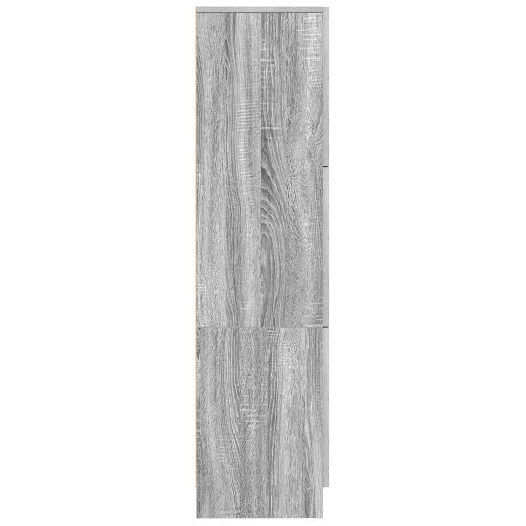 vidaXL Highboard Szary Sonoma 31.5 x 32 x 122.5 cm
