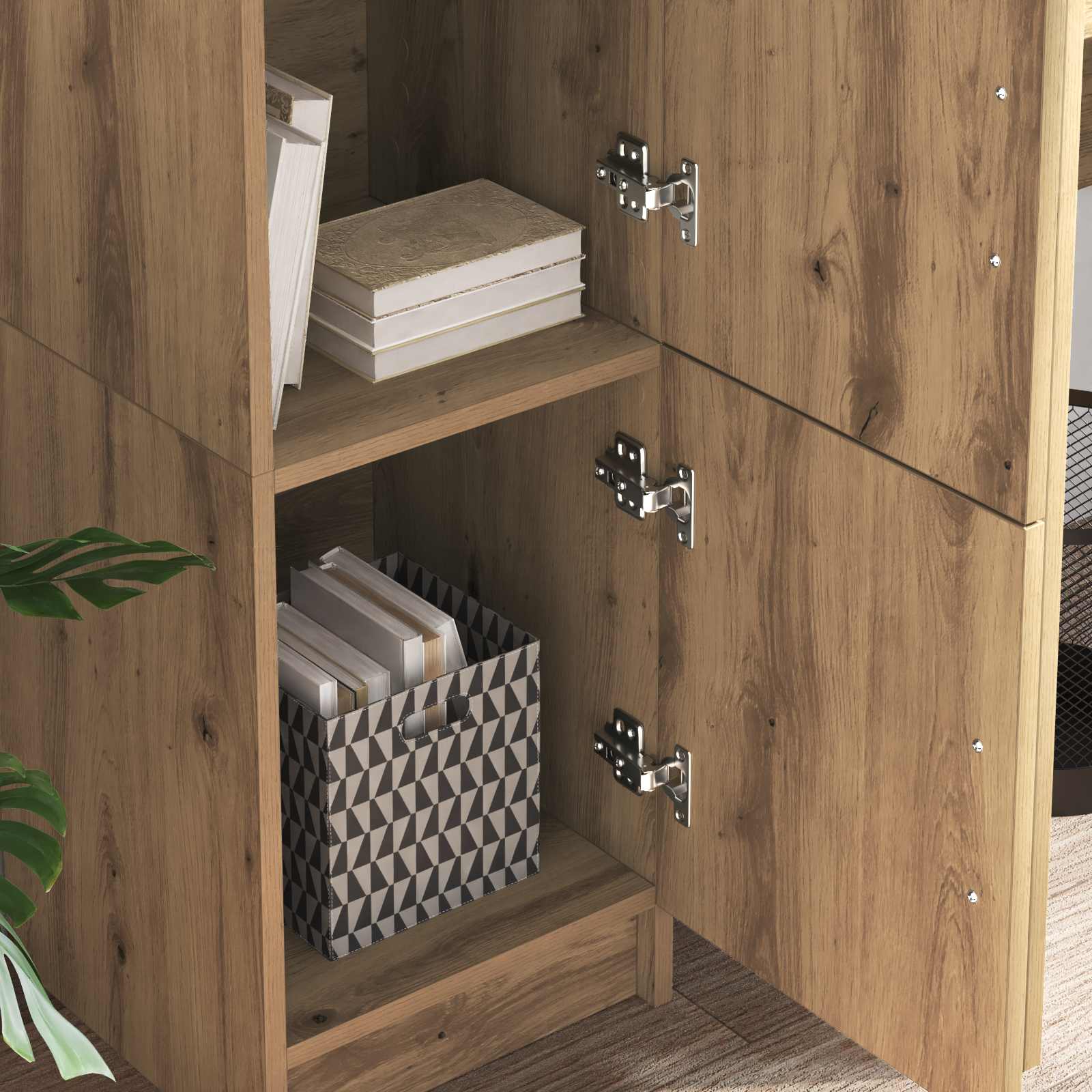 vidaXL Highboard Dąb rzemieślniczy 31.5 x 32 x 122.5 cm