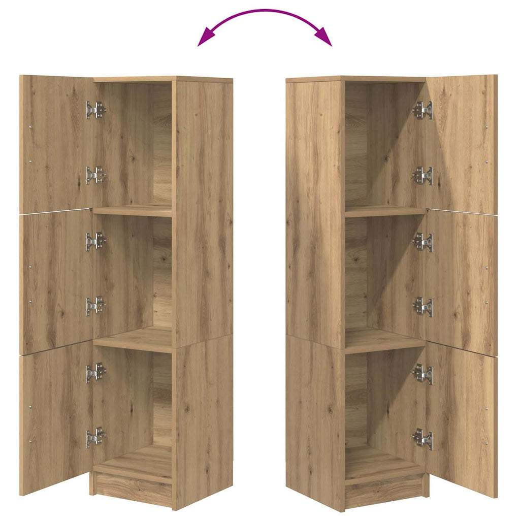 vidaXL Highboard Dąb rzemieślniczy 31.5 x 32 x 122.5 cm
