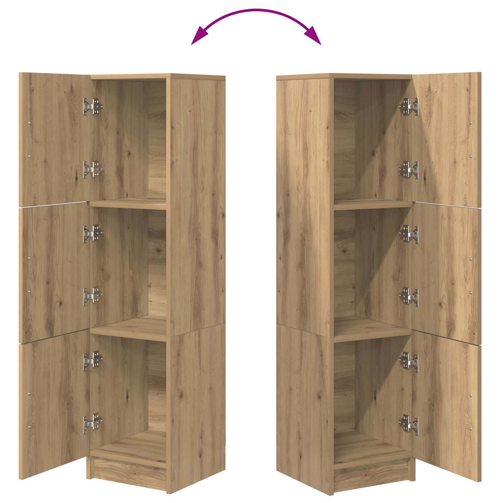 vidaXL Highboard Dąb rzemieślniczy 31.5 x 32 x 122.5 cm