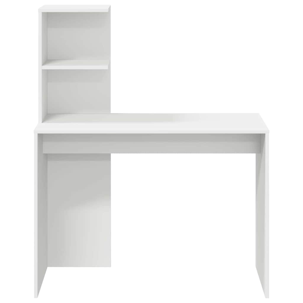 vidaXL Biurko z półką Biały 102 x 50 x 124 cm Materiał drewnopochodny