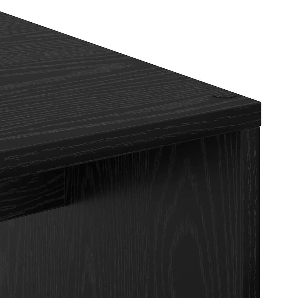 vidaXL Biurko Czarny Dąb 102 x 50 x 124 cm Materiał drewnopochodny