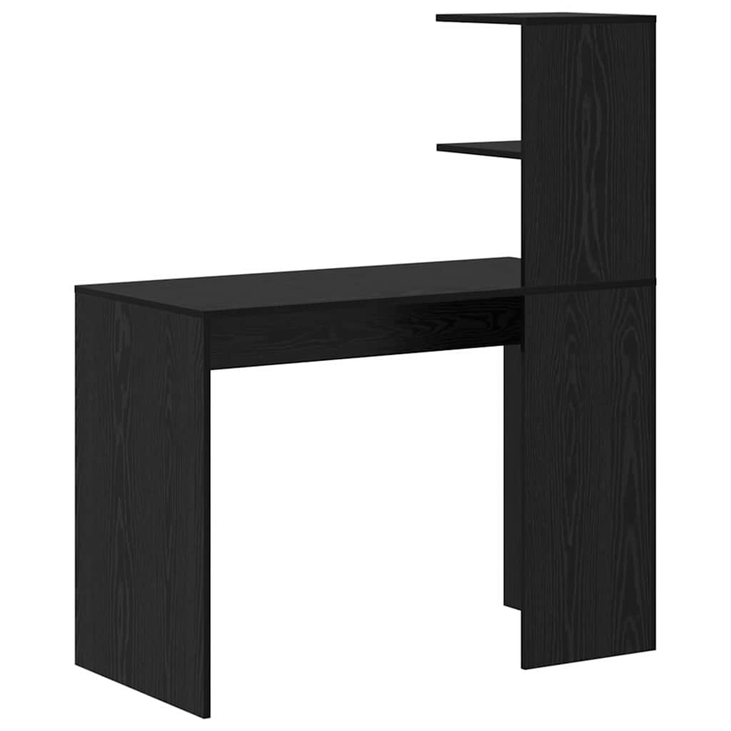 vidaXL Biurko Czarny Dąb 102 x 50 x 124 cm Materiał drewnopochodny