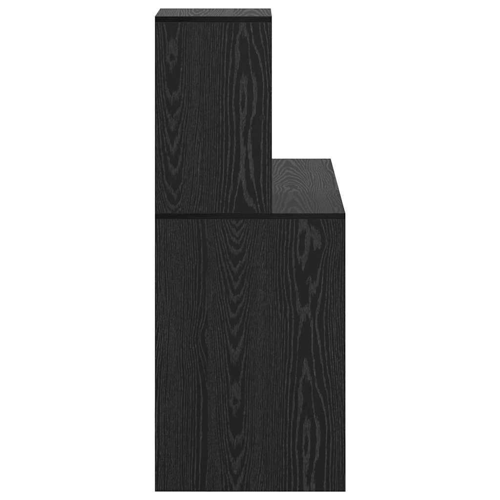 vidaXL Biurko Czarny Dąb 102 x 50 x 124 cm Materiał drewnopochodny