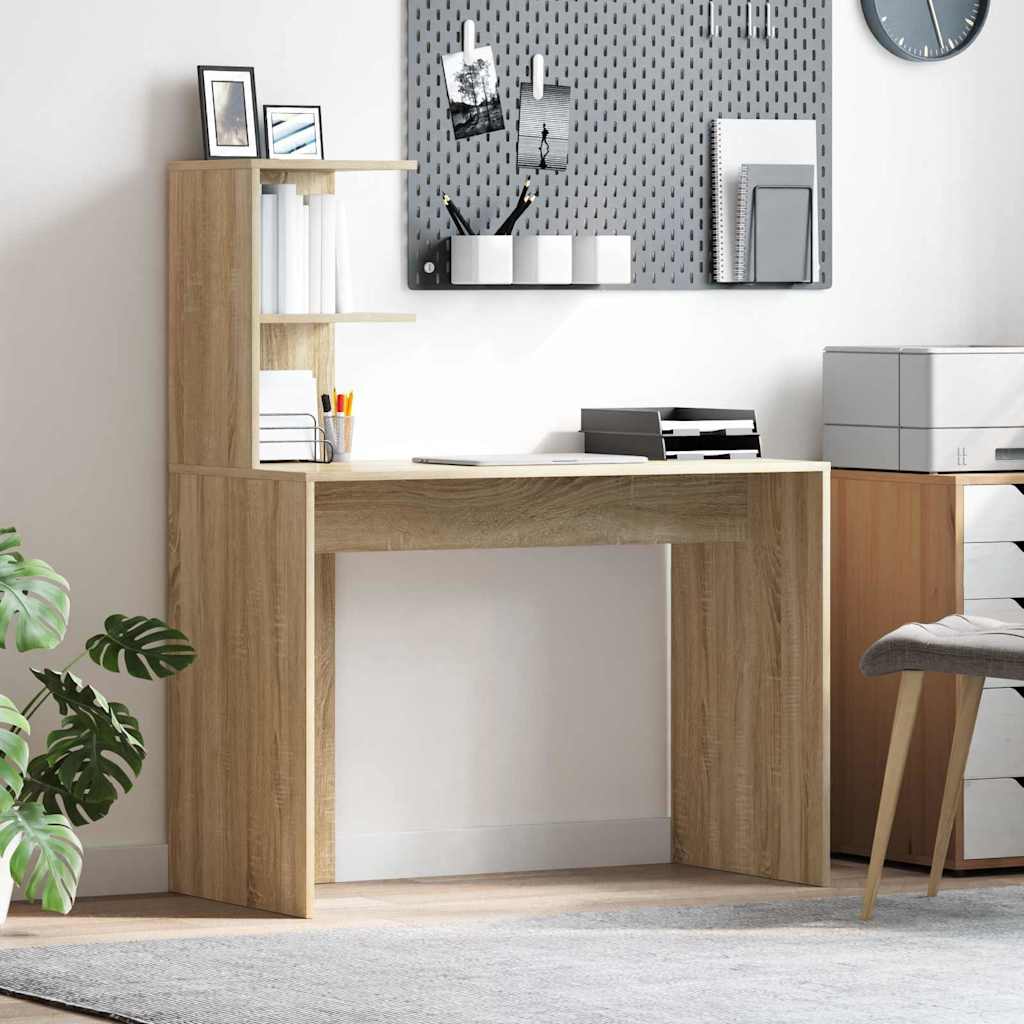vidaXL Biurko dąb sonoma 102 x 50 x 124 cm Materiał drewnopochodny