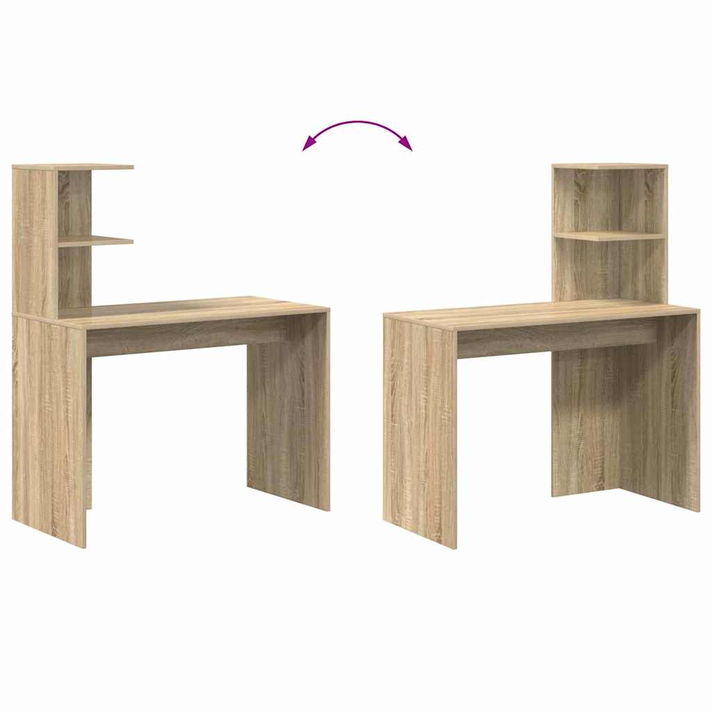 vidaXL Biurko dąb sonoma 102 x 50 x 124 cm Materiał drewnopochodny