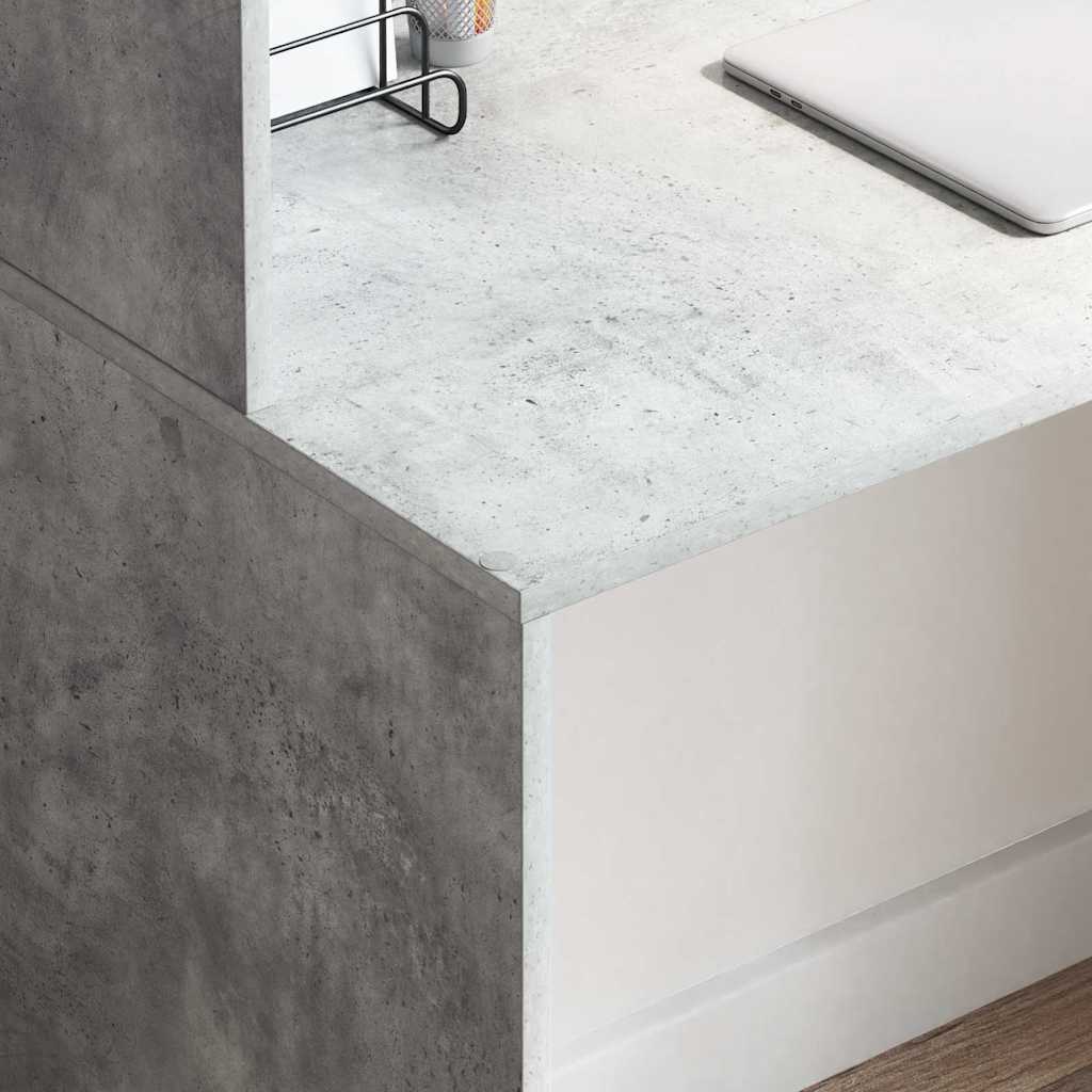 vidaXL Biurko Betonowy szary 102 x 50 x 124 cm Materiał drewnopochodny