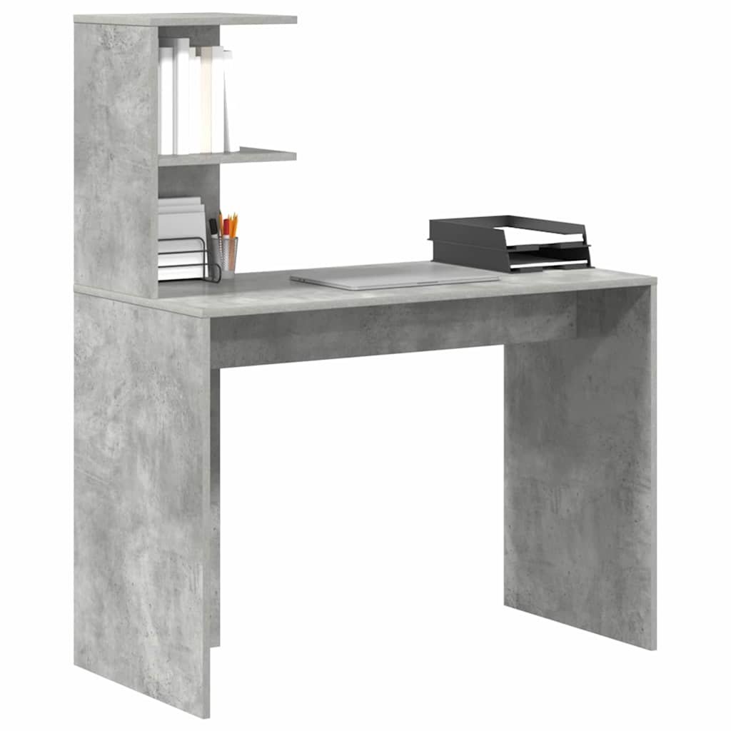 vidaXL Biurko Betonowy szary 102 x 50 x 124 cm Materiał drewnopochodny