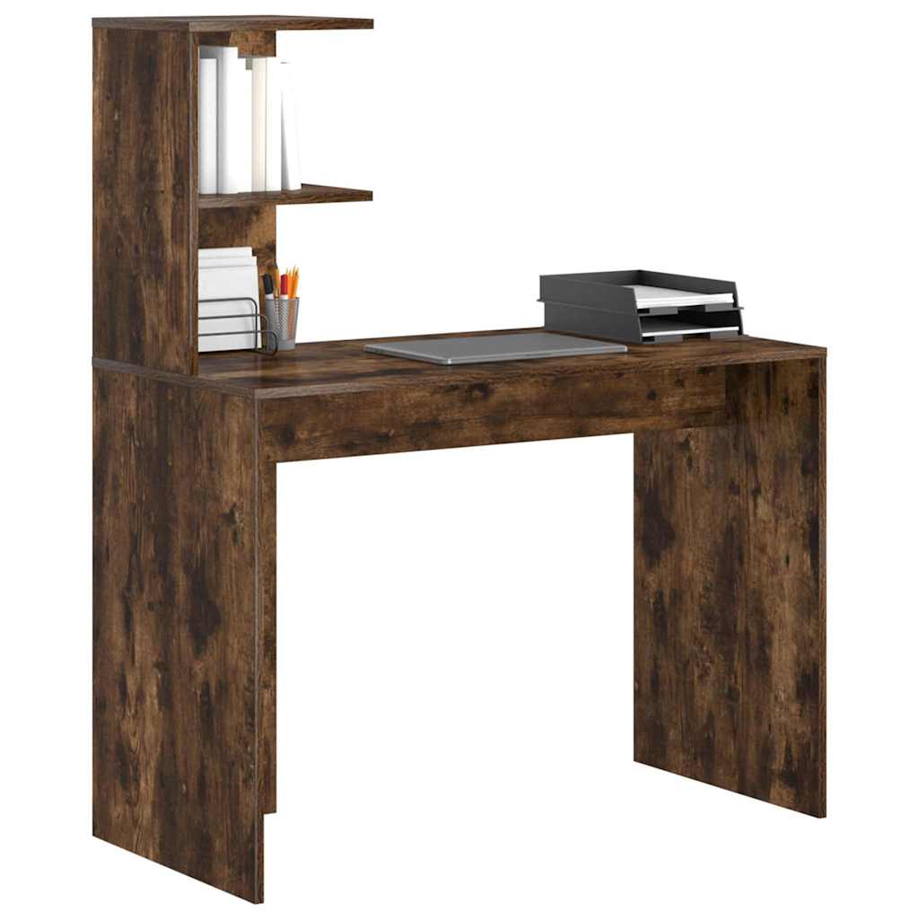 vidaXL Biurko Dąb wędzony 102 x 50 x 124 cm Materiał drewnopochodny