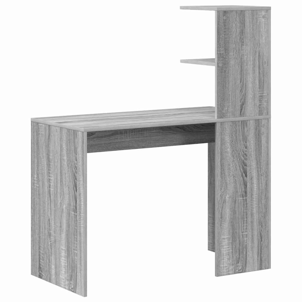 vidaXL Biurko Szary Sonoma 102 x 50 x 124 cm Materiał drewnopochodny