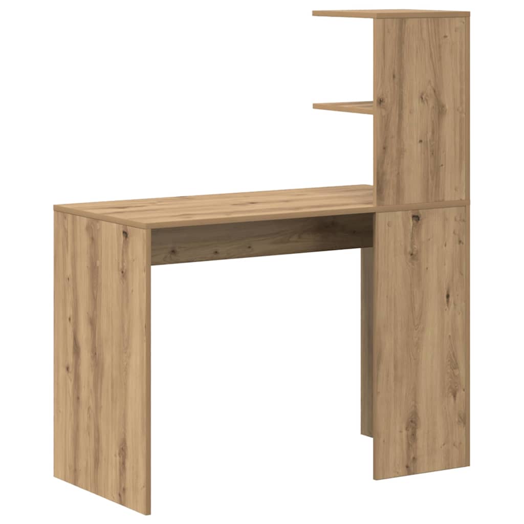 vidaXL Biurko z półką Dąb rzemieślniczy 102 x 50 x 124 cm