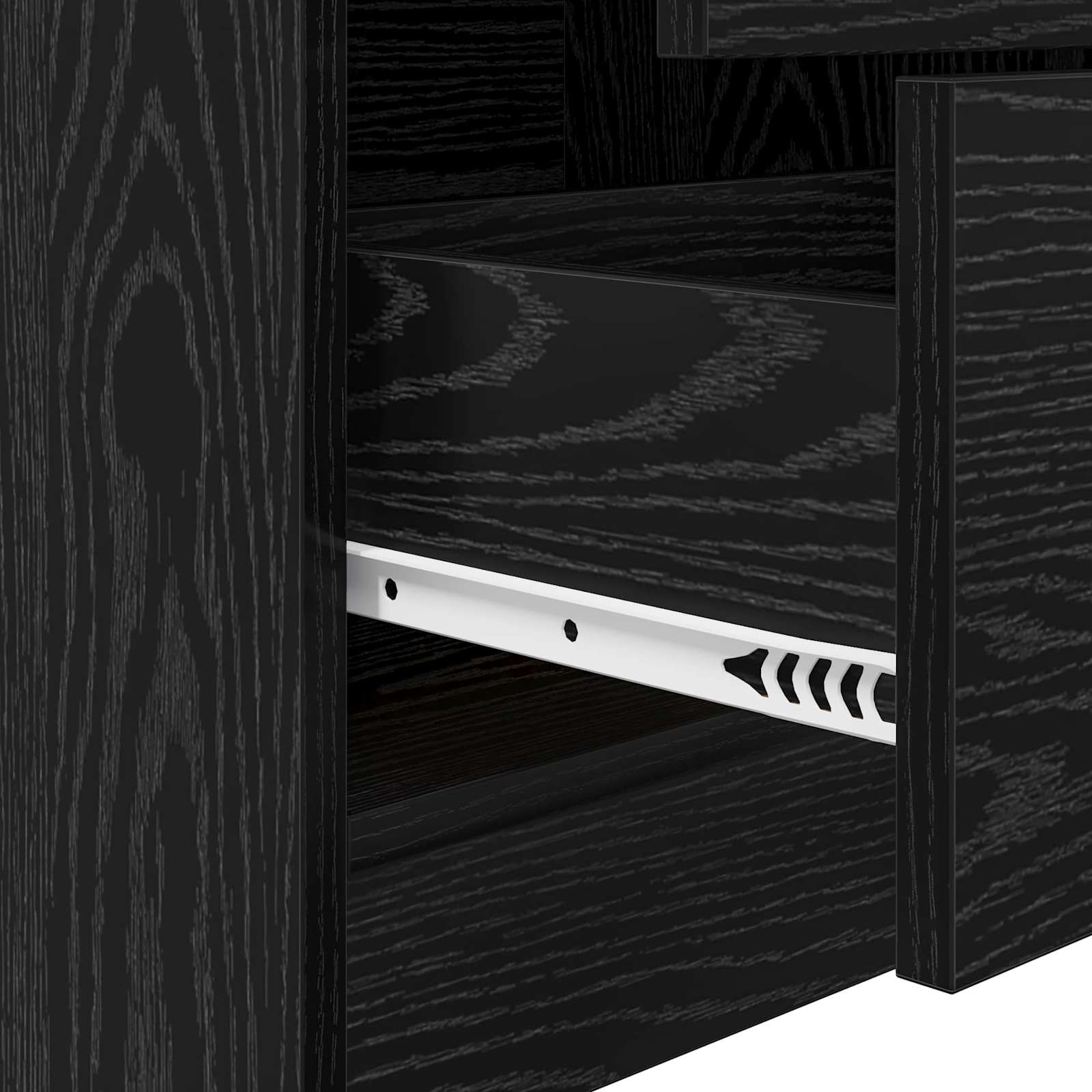 vidaXL Highboard z szufladą Czarny Dąb 45,5 x 34 x 127 cm