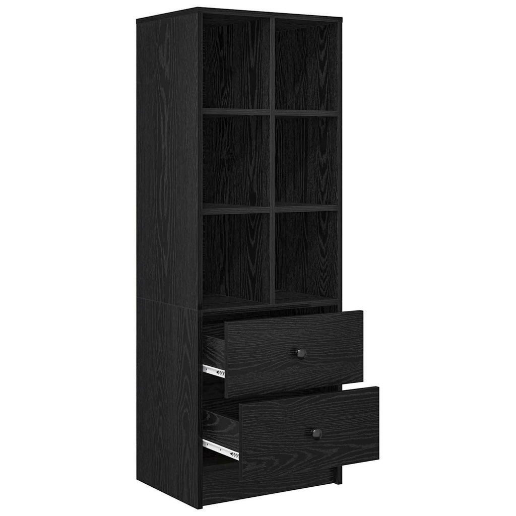 vidaXL Highboard z szufladą Czarny Dąb 45,5 x 34 x 127 cm
